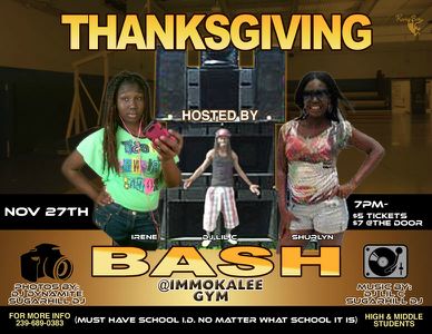 Thanksgivings Teen Bash flyer